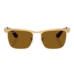 Rayban RB3875 Wayfarer Deluxe Sunglasses. Sandblasted Legend Gold, Brown Lens